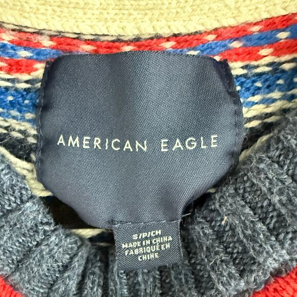 Fair Isle Sweater Nordic Knit Winter Pullover Women S American Eagle Holiday - Picture 6 of 9